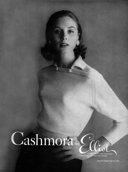 Suzy Parker for Cashmora by Elliot, 1957