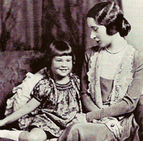 Gloria Vanderbilt with her mother Gloria Mogan, circa 1928