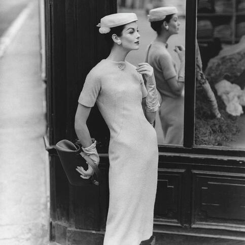 Anne Sainte Marie in Givenchy dress, photo by Henry Clarke