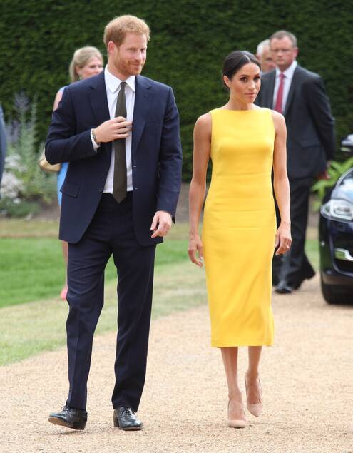 Prince Harry, Duke of Sussex and Meghan, Duchess of Sussex arrive to attend the Your Commonwealth Youth Challenge reception at Marlborough House on 5 July 2018 in London, England. (Photo by Yui Mok - WPA Pool/Getty Images)WPA Pool