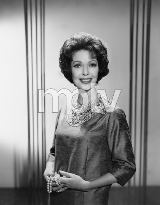 Loretta Young in her The New Loretta Young Show(1962-1963), wearing a dress designed by Jean Louis