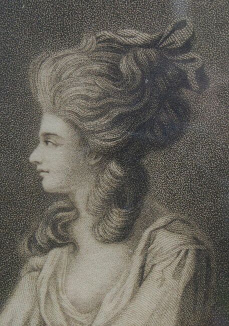 The Duchess of Devonshire by Lady Diana Beauclerk, engraving, c. 1779