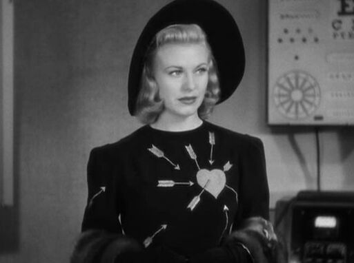 Ginger Rogers sweater with heart in movie ¨Carefree¨designed by Edward Stevenson