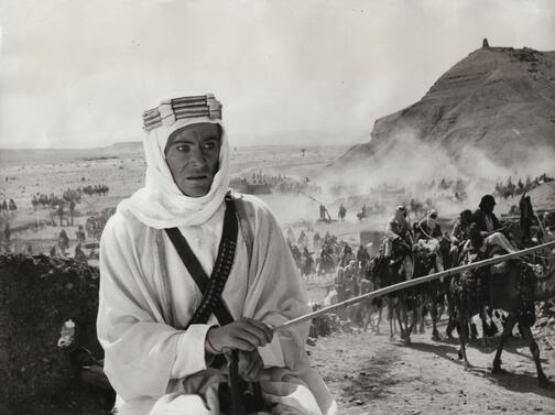 Peter O'Toole and Omar Sharif in film Lawrence of Arabia (1962)