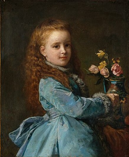 Portrait of Edith Wharton as a girl by Edward Harrison May (1870)