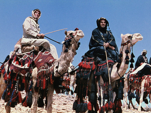Omar Shariff in film Lawrence of Arabia with Peter O'toole