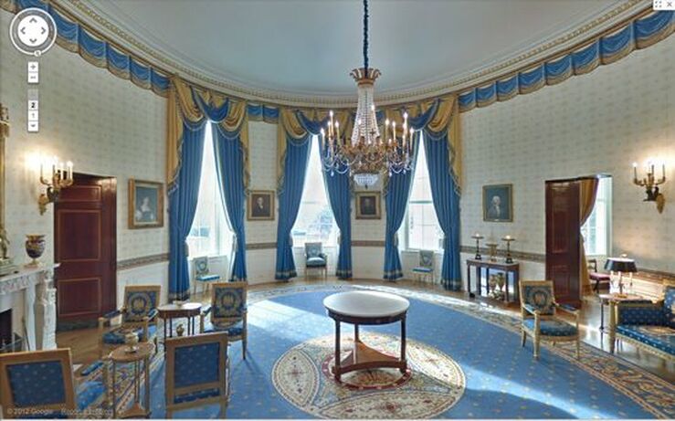 The Blue Room of the White House, designed by Stéphane Boudin