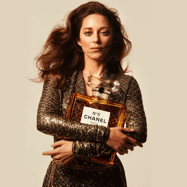 Marion Cotillard as House ambassador and the new face of the Chanel No. 5 fragrance