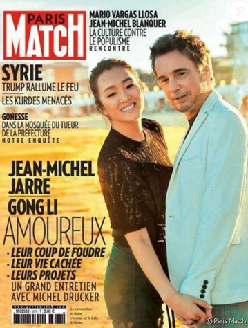 Gongli with Jean-Michel Jarre on cover of French Magazine Paris Match