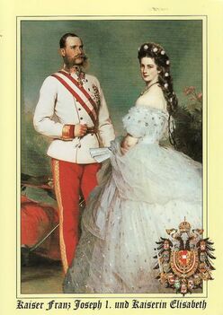 color portrait of emperor franz joseph and empress elisabeth
