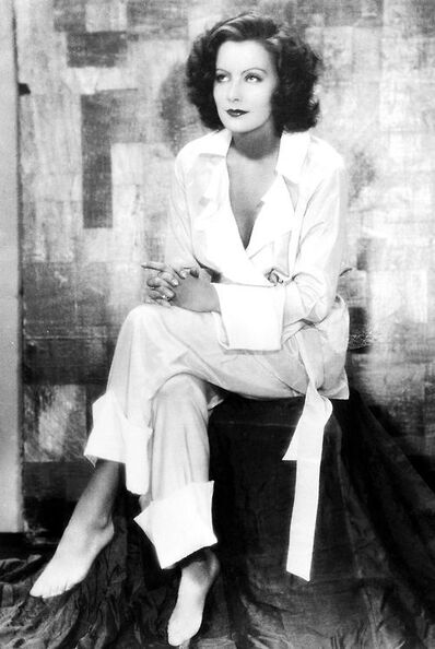 Greta Garbo in white ensemble