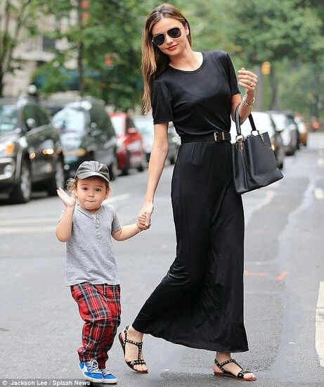 Miranda Kerr with her son Flynn