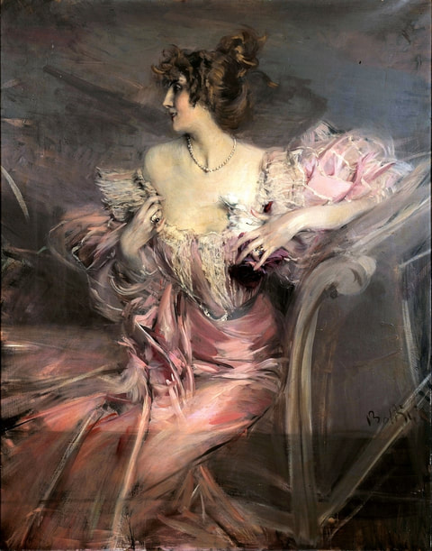 Portrait of the actress Marthe de Florian aged 24 by Giovanni Boldini(31 December 1842-11 January 1931)