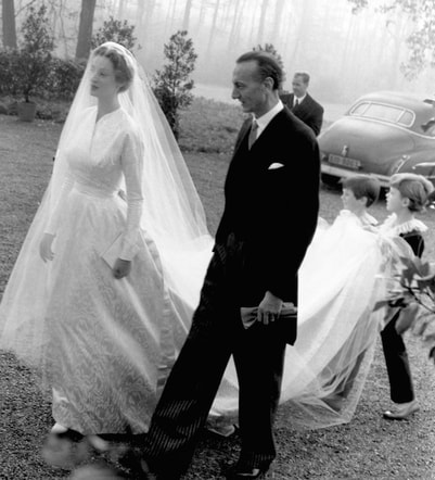 Marella Caracciolo sposò Gianni Agnelli nel castello di Osthoffen, a Strasburgo, in Francia, 1953