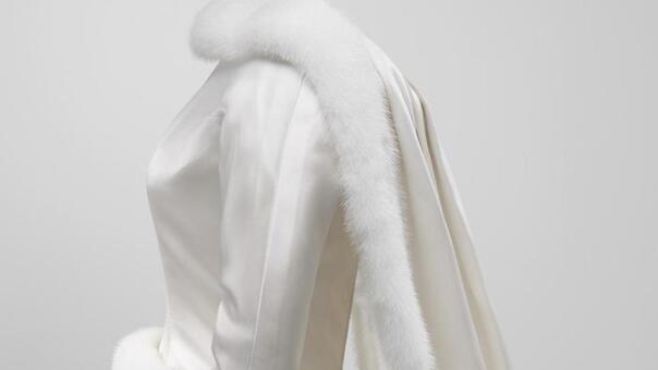 The wedding dress of Doña Fabiola of Belgium, designed by Cristobal Balenciaga