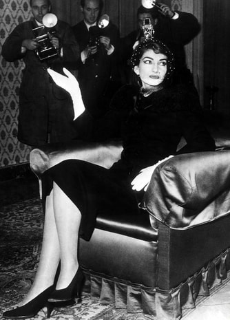 Maria Callas at a press conference in Rome, 1958, Credit: AKG images/ Ullstein Bild