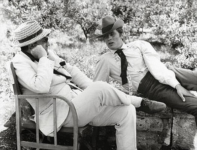 Alain Delon young with Luchino Visconti